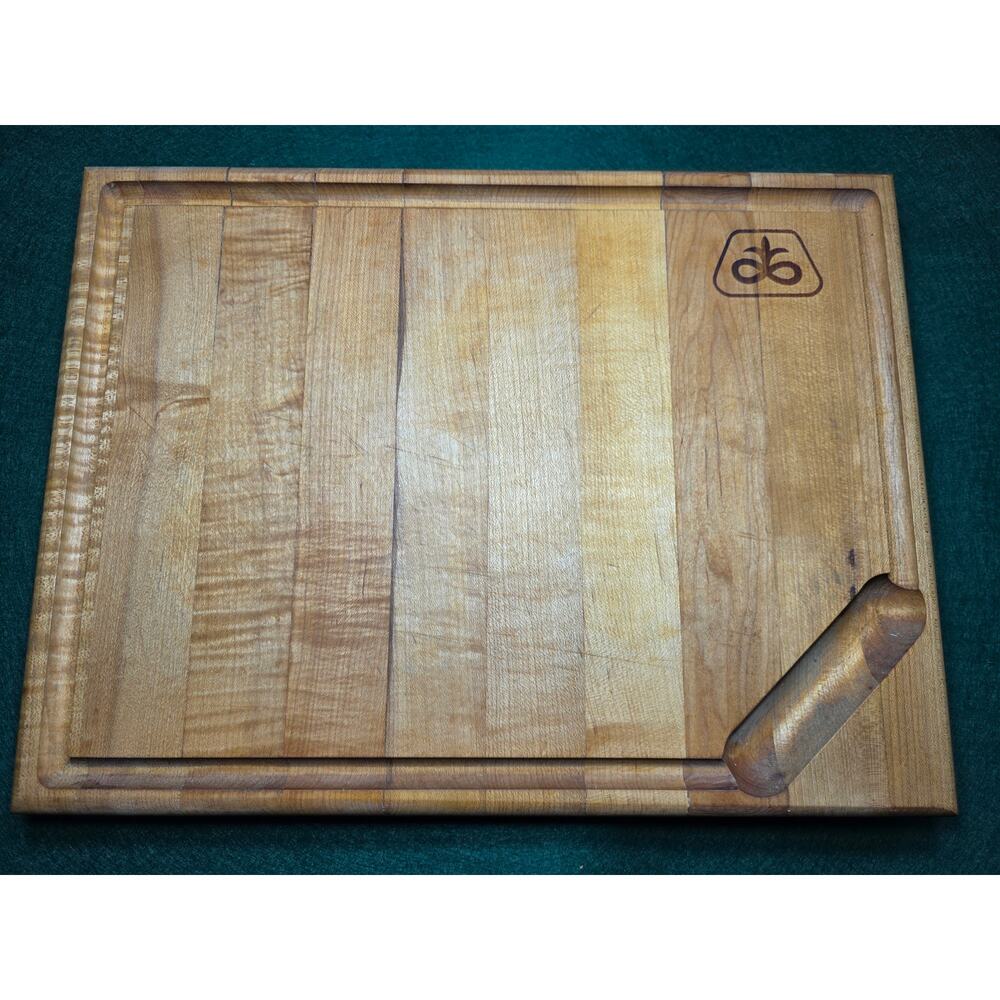 Pioneer maple cutting board measures 12" x 16"x1.25"